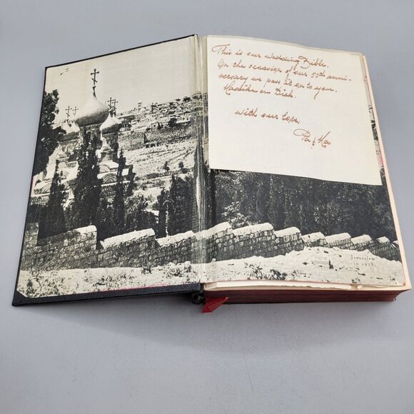 1938 Bijbel Dutch Bible Hardcover Black Leather With Family Photos and Tree - Picture 7 of 16